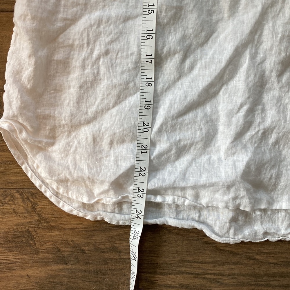 Gap 100% Linen White Notch Neck Tunic EUC - Picture 12 of 12